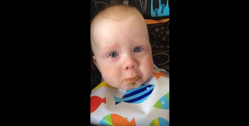baby cries to singing mother