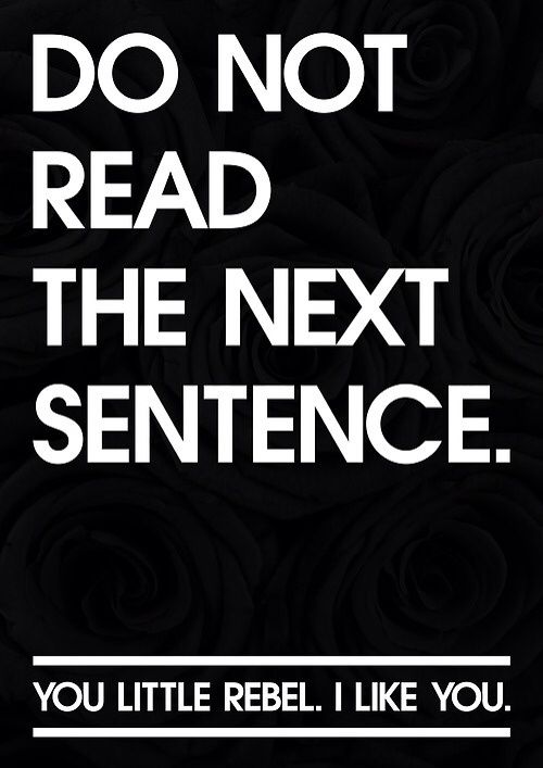 do not read the next sentence